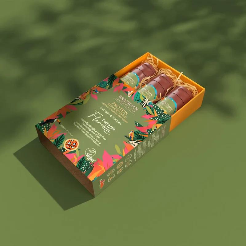 Brazilian Secrets Hair -Força da Floresta - Kit lissage à la protéine - (3 x 120ml)