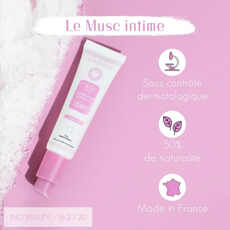 Musc Intime - L'irrésistible - Musc intime en gel "musc blanc" - 30ml