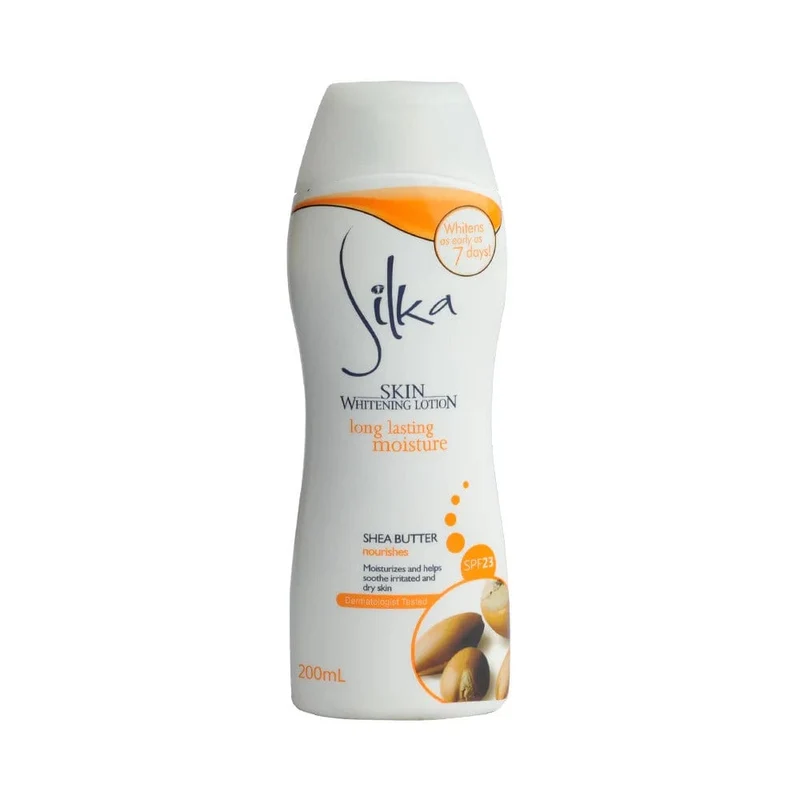 Silka - Lotion Hydratante Pour La Peau Shea Butter SPF23 "Skin Whitening Lotion Long Lasting" 200 ML