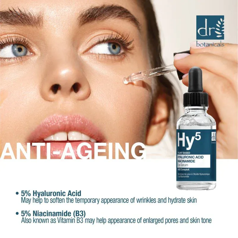 Dr Botanicals Sérum pour les yeux à l'acide hyaluronique et à la niacinamide Hy5 15 ml