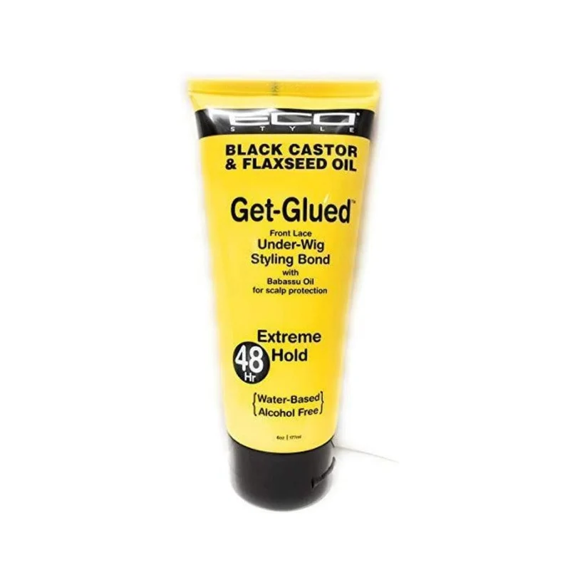 Eco Styler - Gel Ricin Noir et Graines de Lin Collant "Get-Glued" 48h - 177ml