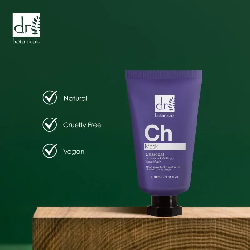 Dr Botanicals - Ch Charcoal Masque Visage Matifiant Superfood 30ml