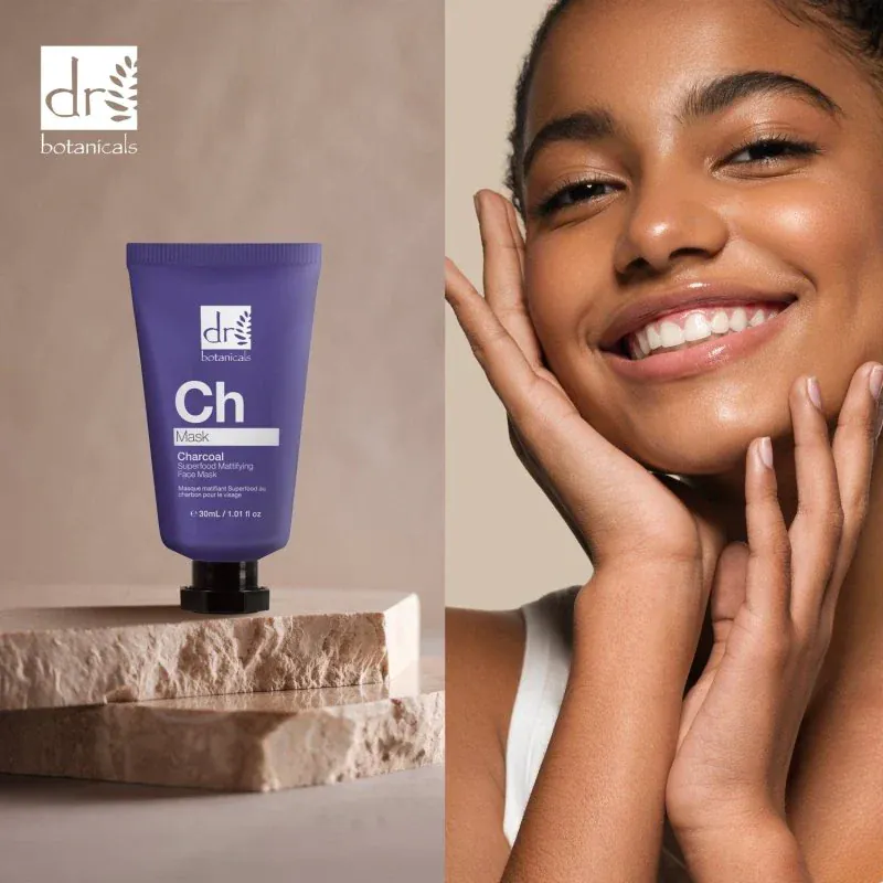 Dr Botanicals - Ch Charcoal Masque Visage Matifiant Superfood 30ml