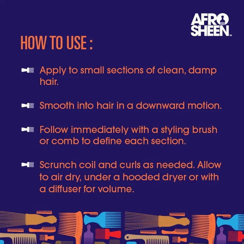 Afro Sheen - Gel Crème Fixateur de Texture "Texture Setting Cream Gel" - 340 g