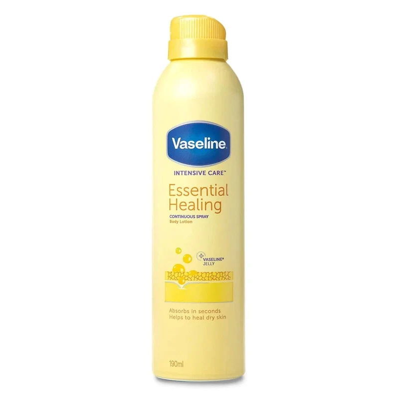 Vaseline - Spray Hydratant Pour Peaux Sèches et Gercées "Body Lotion Spray Essentials Healing" 190 ml
