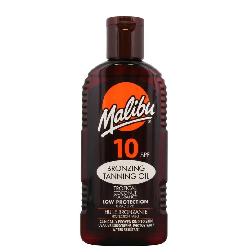 MALIBU - Huile Bronzante à la Noix de Coco Tropicale "Tanning Oil Tropical Coconut Fragrance SPF10 - 200ml
