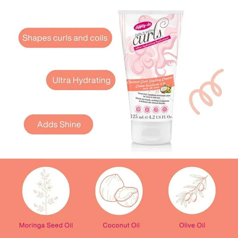 Dippity Do Girls - Whith Curls Coconut - Crème Coiffante Pour Boucles "Curls Styling Cream" - 125 ml