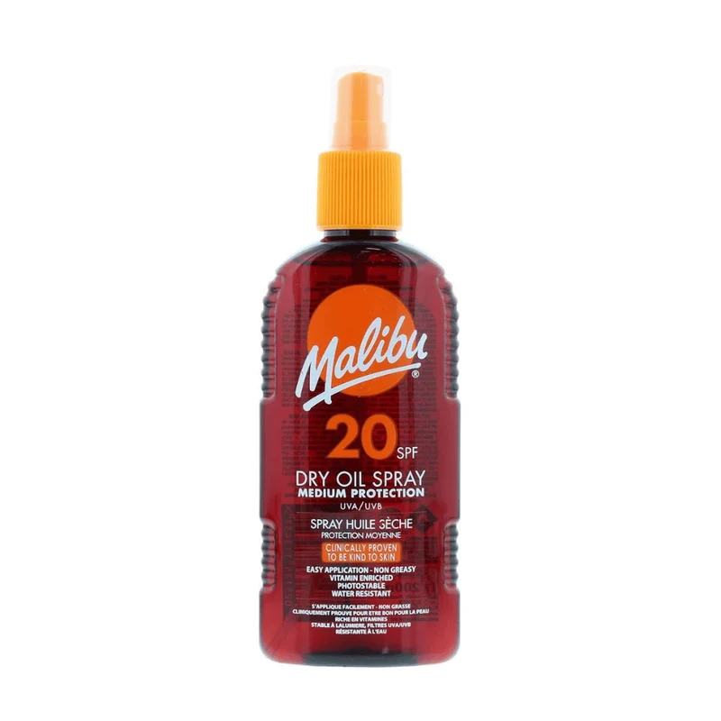 Malibu - Huile Sèche En Spray "Dry Oil Spray With" SPF20 - 100 ml