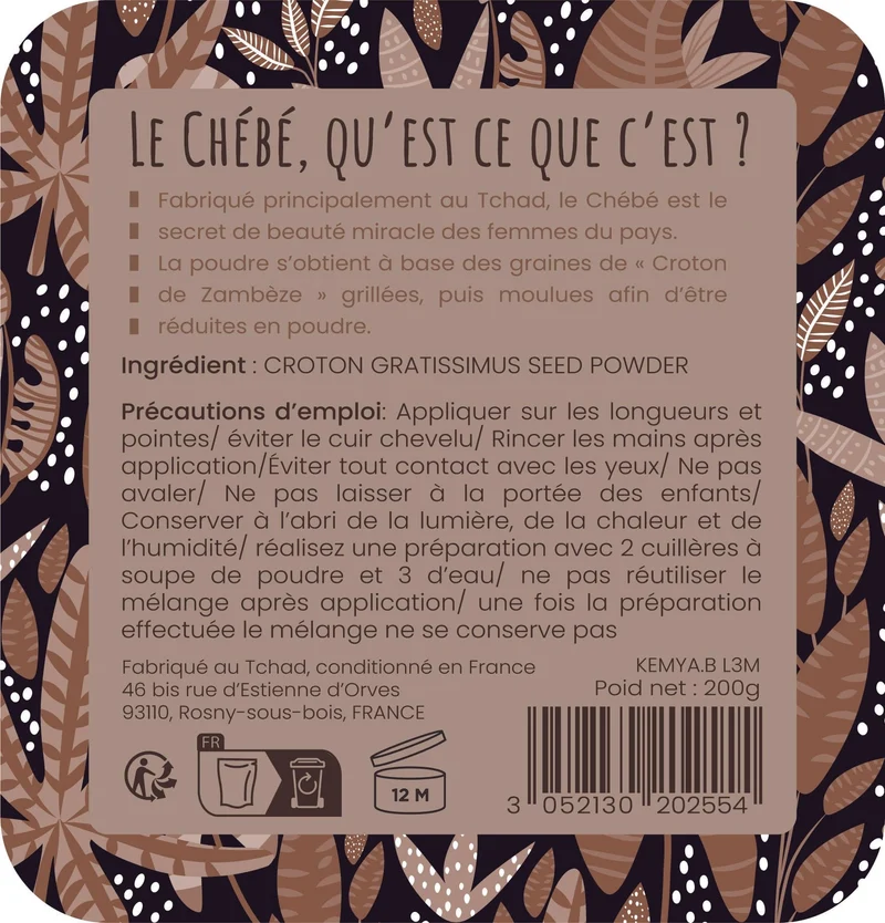 Kemya.b - Poudre de Chébé "du Tchad" - 218g