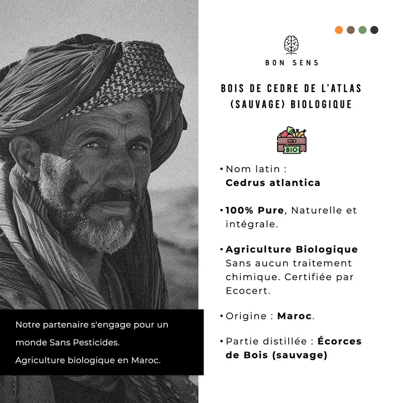 Huile Essentielle de Bois de Cèdre de l'Atlas Bio