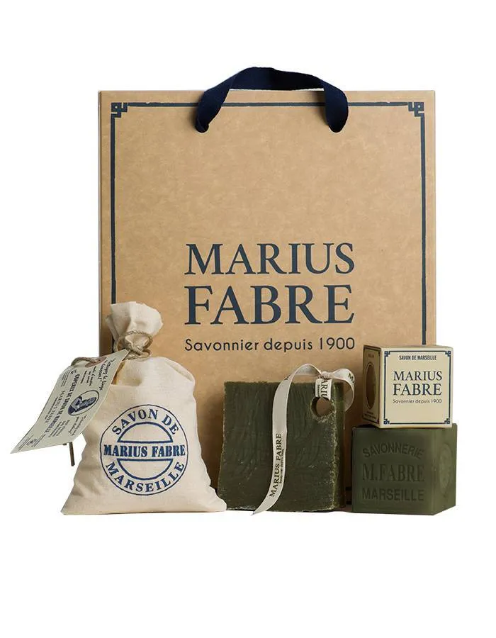 Coffret cadeau "Découverte du savon de Marseille" - SANS HUILE DE PALME