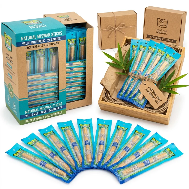 Lot de 10 Siwak Naturel Haute Qualité - Bâtons d'Arak