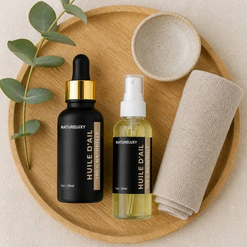 Huile d'Ail 30mL pipette + Huile d'Ail 30mL Spray 100% naturelle