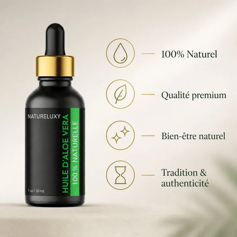 Huile d'Aloé Vera 30mL pipette 100% Naturelle