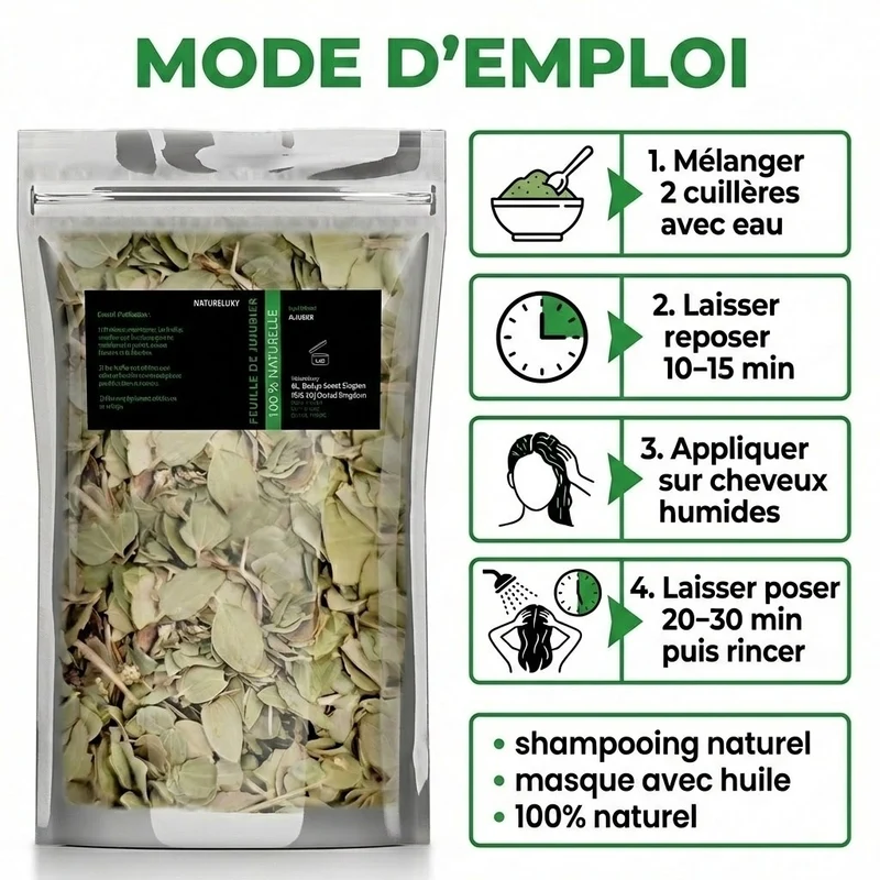 Feuilles de Sidr Naturelle 100g - Feuilles de Jujubier Séchées