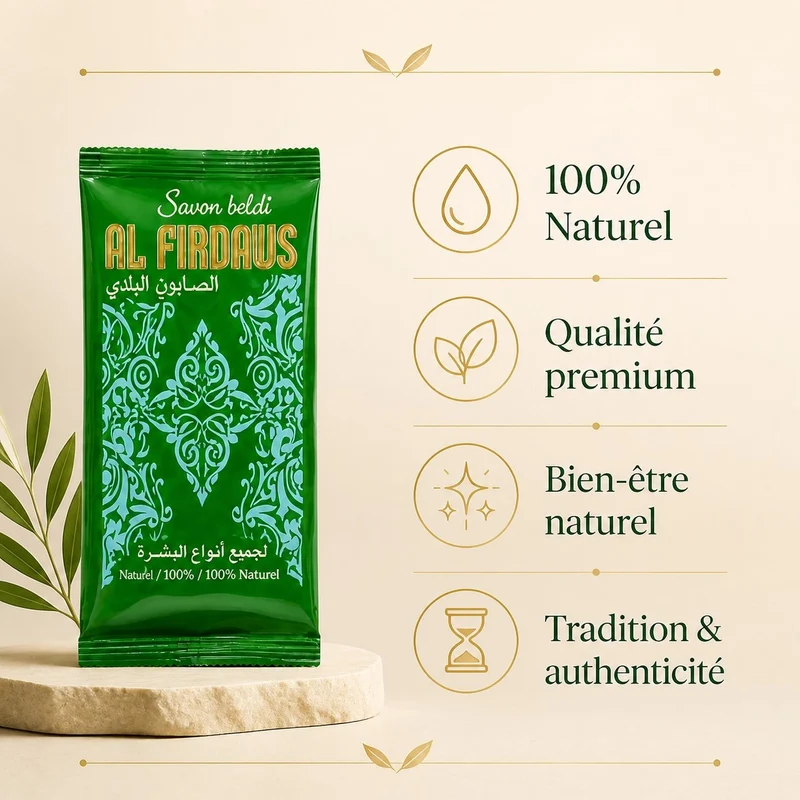 5 dosettes savon noir - 100% naturel