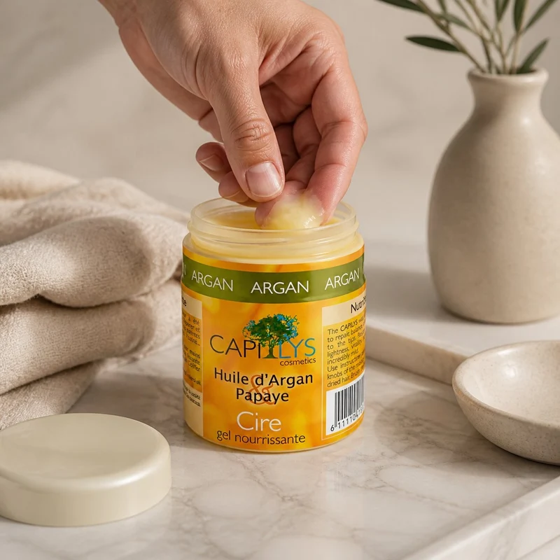 Gel Nourrissant Argan & Papaye Capilys — Cire Gel Capillaire