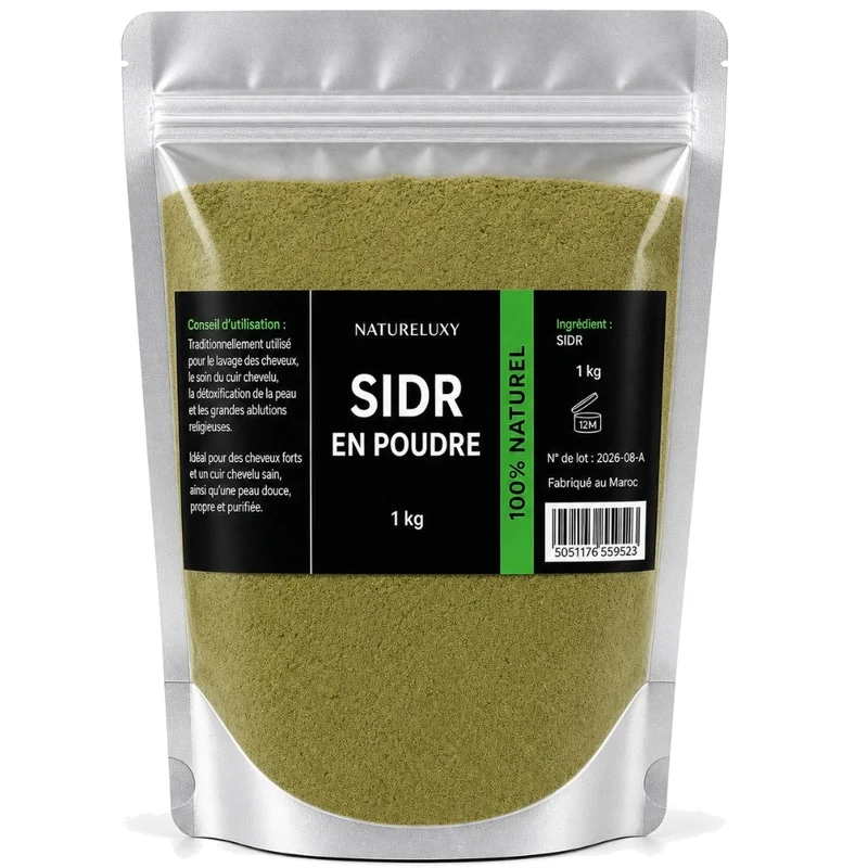 Sidr en Poudre NATURELUXY — 1 kg — 100% Naturel — Origine Maroc