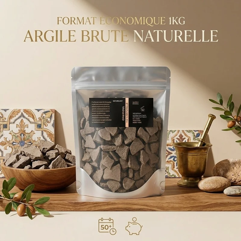 1kg Ghassoul du Maroc en vrac
