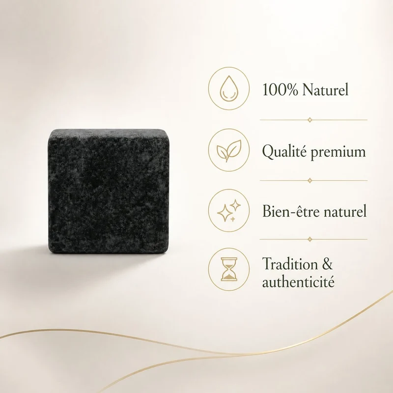 Lot de 1 carré de musc noir – parfum solide