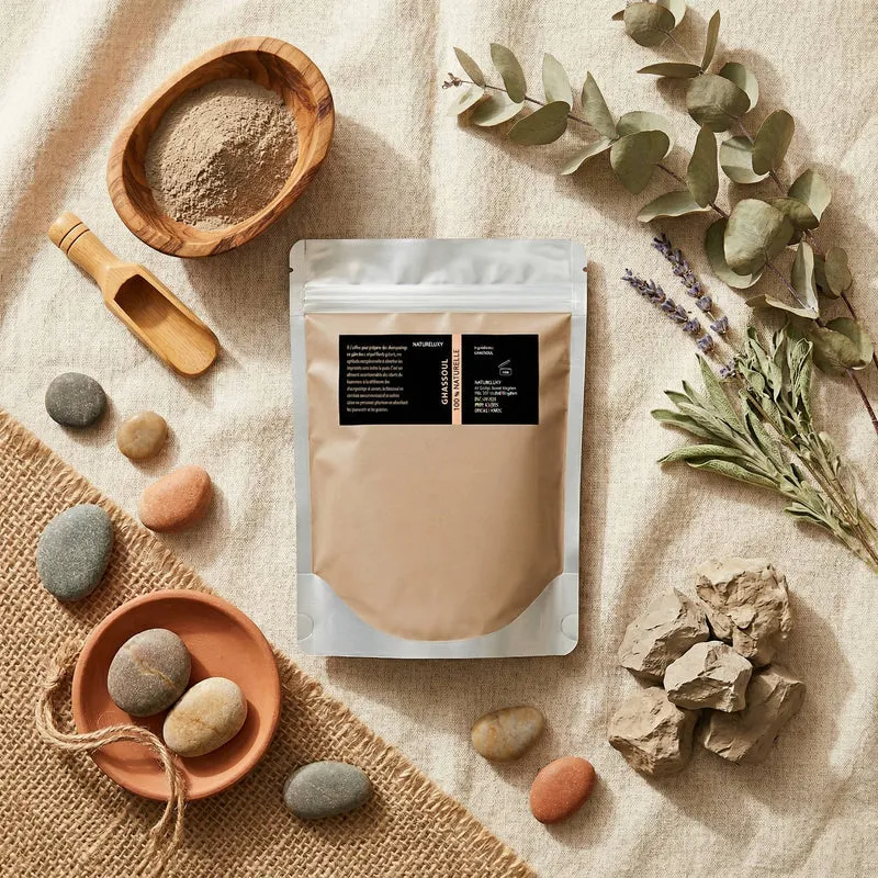 1Kg Argile Ghassoul en Poudre Ultrafine - Masque Visage Corps Cheveux - Moroccan Lava Clay