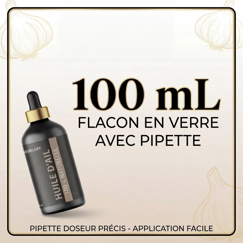 Huile d'Ail 100mL Pipette 100% Naturelle