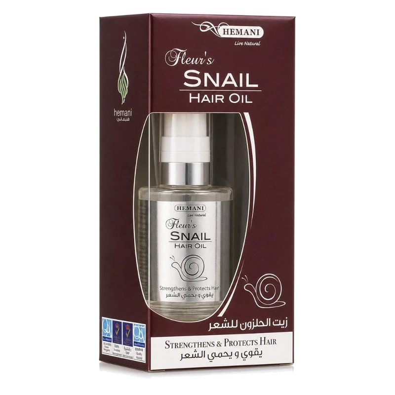 Huile capillaire à la bave d'escargot - Hemani 60mL