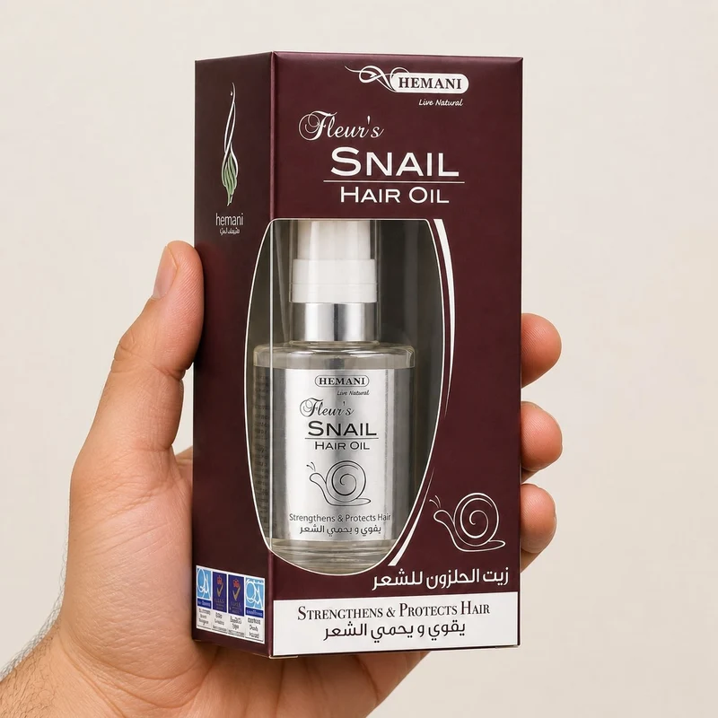 Huile capillaire à la bave d'escargot - Hemani 60mL