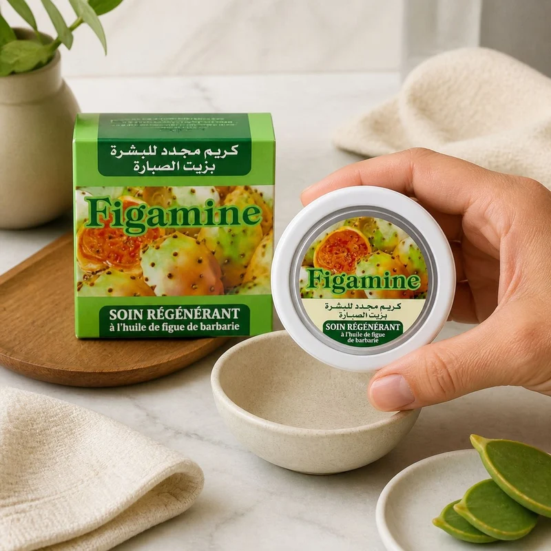 Crème à la figue de barbarie Figamine 100 ml – Soin régénérant visage, corps & mains
