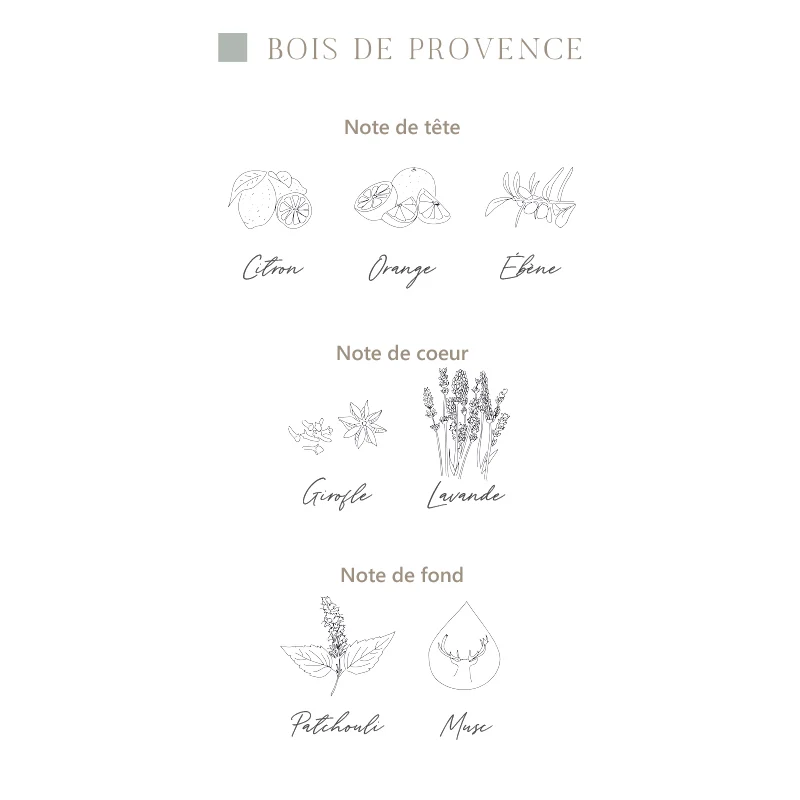 Diffuseur d’ambiance Parfums de Grasse - Bois de Provence
