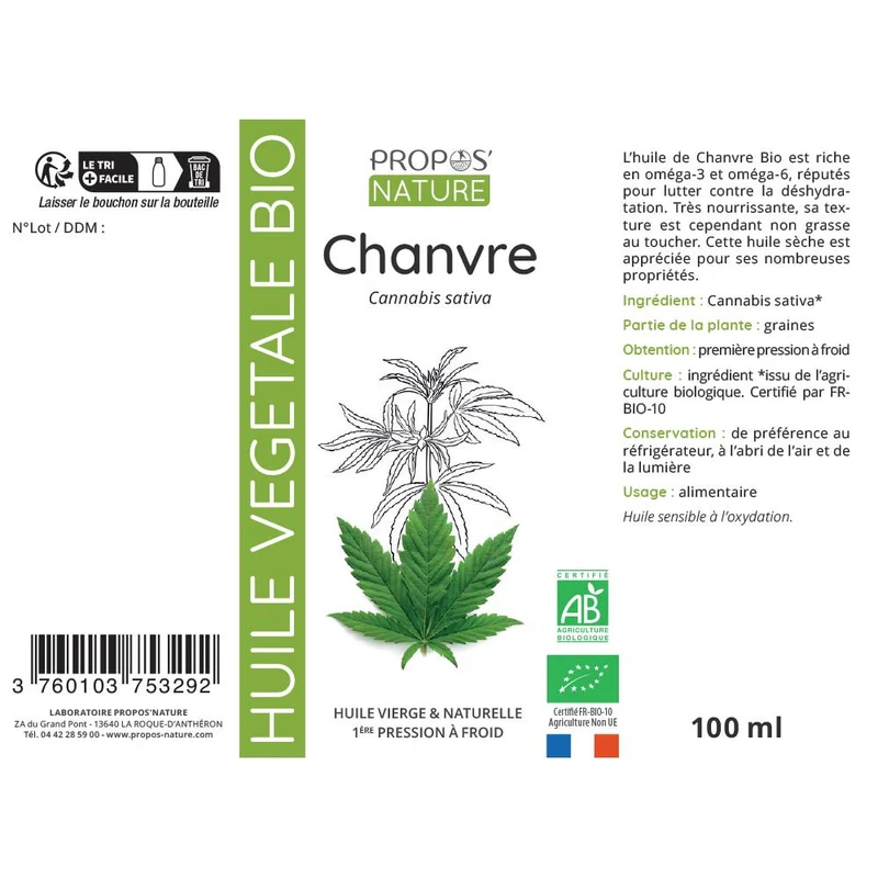 Huile de Chanvre Bio