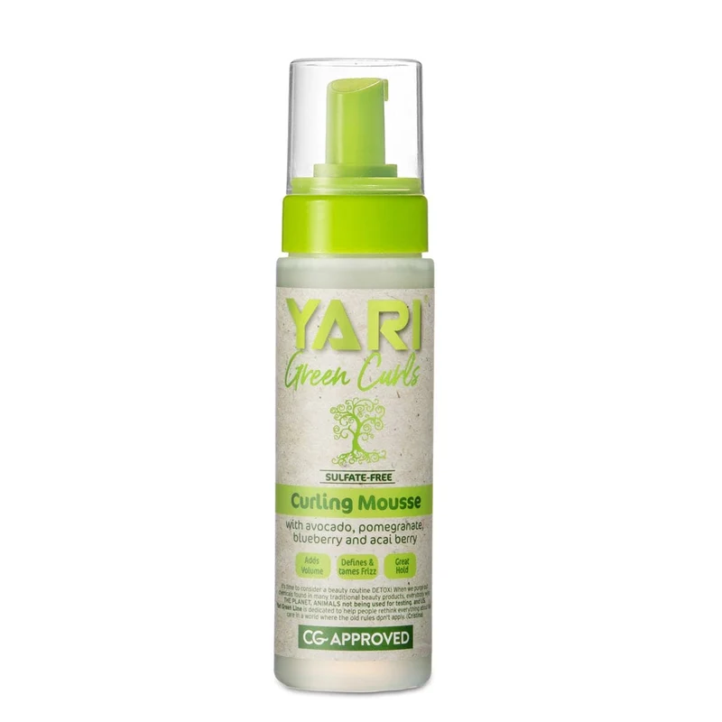 Yari - Mousse coiffante pour boucles « Green curls » sans sulfate - 220 ml