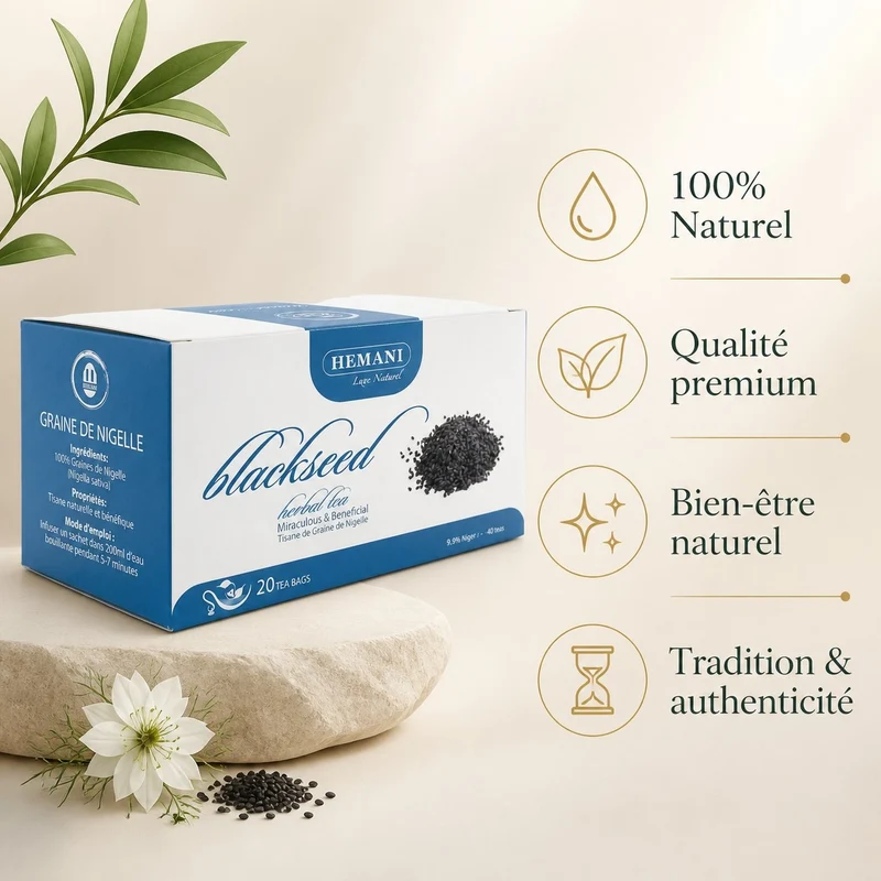 20 Tisanes à la Nigelle Hemani - Infusion en 20 Sachets