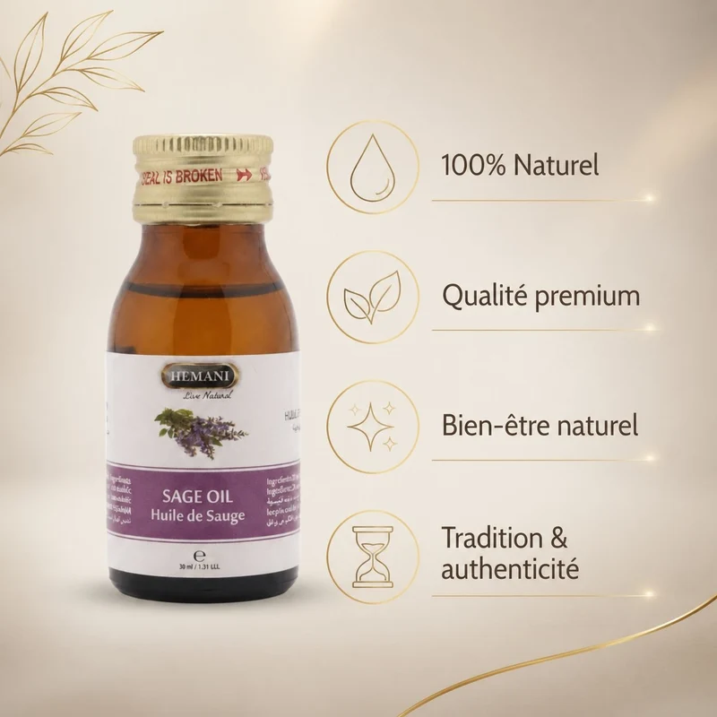 Huile de Sauge 30ml Naturelle Hemani