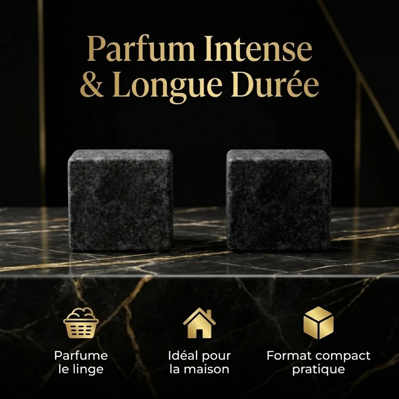 Lot de 10 carrés de musc noir – parfum solide