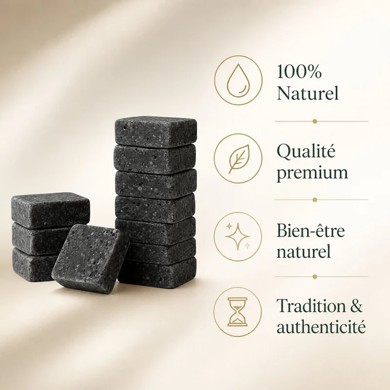 Lot de 10 carrés de musc noir – parfum solide