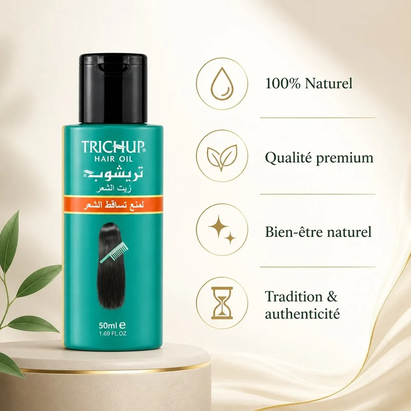 2 Huile Anti-Chute Soin Indien Trichup 50mL