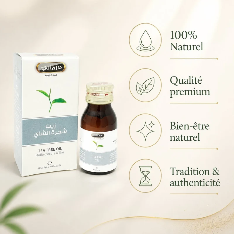 2 Huile d'Arbre à Thé 30mL 100% Naturelle Hemani