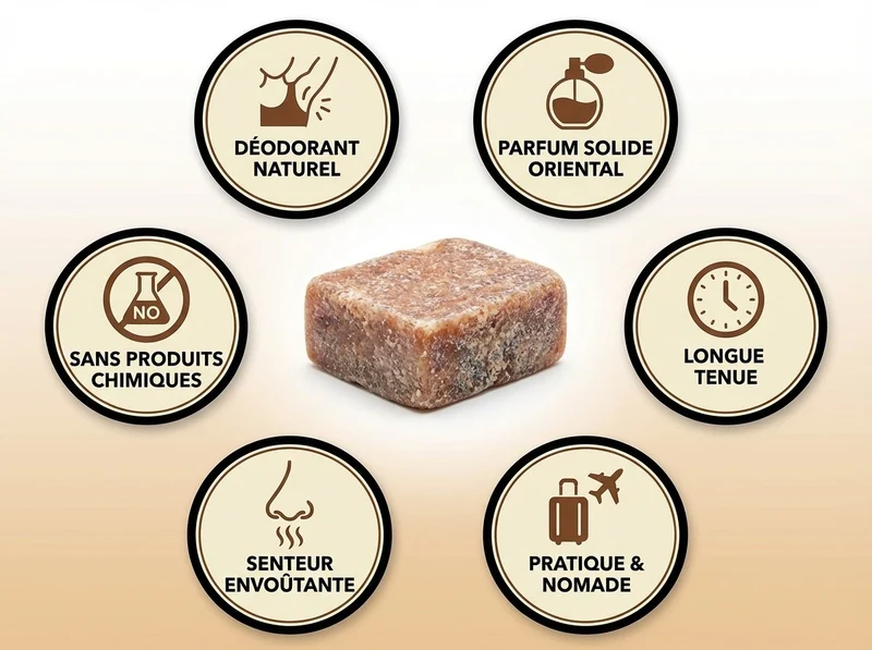 Carrés de musc ambré x2 – Parfum solide