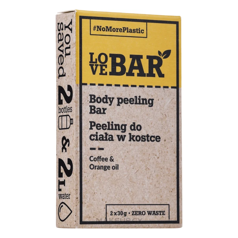 Love Bar - Barre de Gommage Corporel au Café et à l'Huile d'Orange - 2x30g
