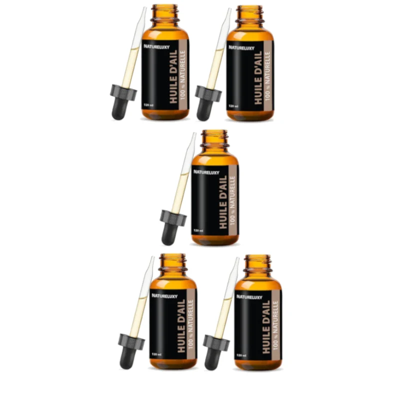 5 Huile d'Ail 100mL Pipette 100% Naturelle