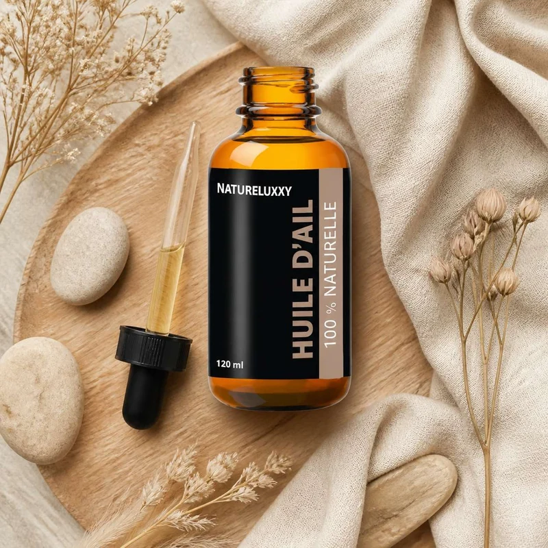 5 Huile d'Ail 100mL Pipette 100% Naturelle