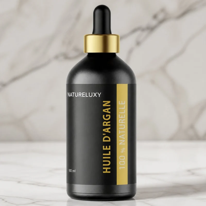 Lot 5× Huile d’Argan 100 ml Pipette – 100% naturelle, soin visage corps & cheveux (Origine Maroc)