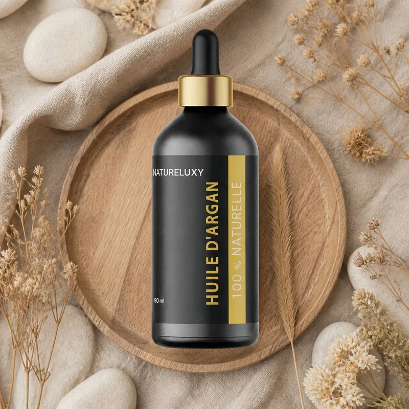 Lot 5× Huile d’Argan 100 ml Pipette – 100% naturelle, soin visage corps & cheveux (Origine Maroc)