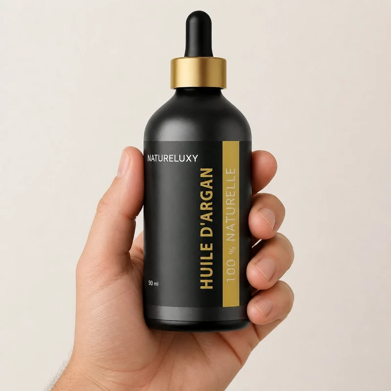 Lot 5× Huile d’Argan 100 ml Pipette – 100% naturelle, soin visage corps & cheveux (Origine Maroc)