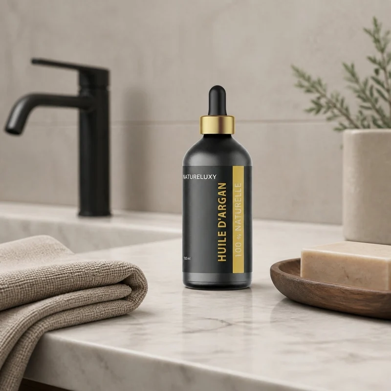 Lot 5× Huile d’Argan 100 ml Pipette – 100% naturelle, soin visage corps & cheveux (Origine Maroc)