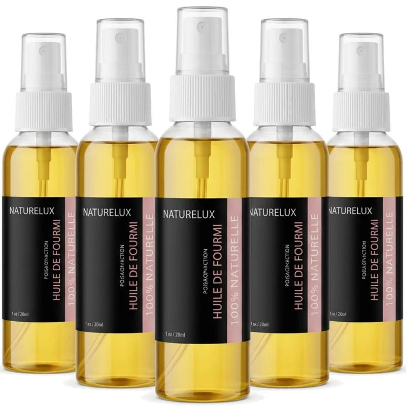 5 Huile de Fourmi Contre la Pousse des Poils 100mL Spray 100% Naturelle