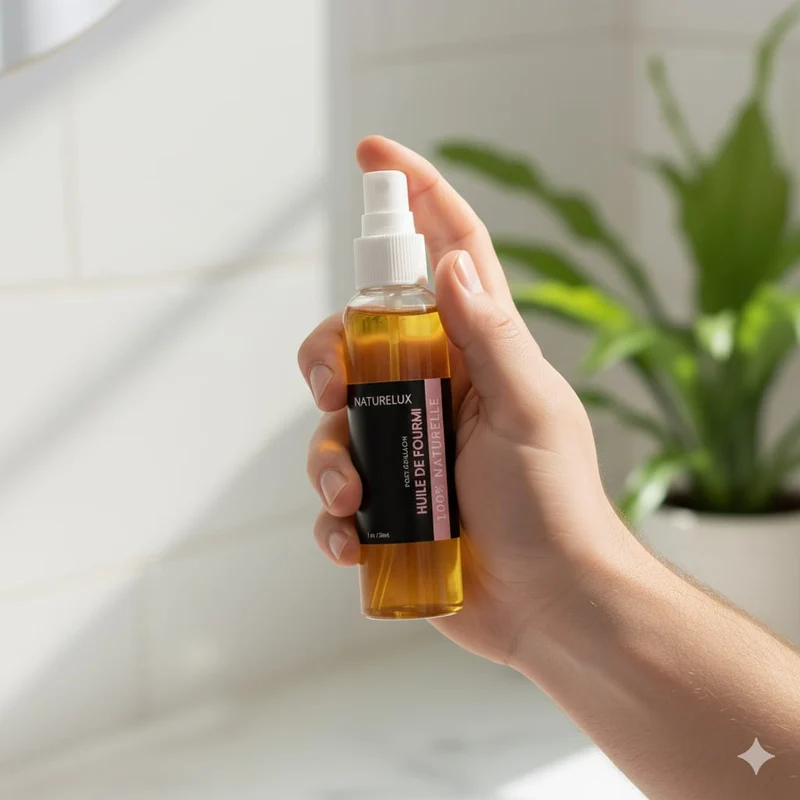 5 Huile de Fourmi Contre la Pousse des Poils 100mL Spray 100% Naturelle