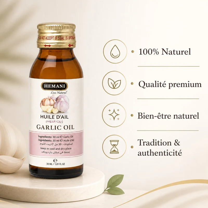 Huile d'ail 30ml Hemani Naturel
