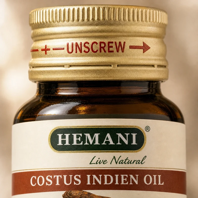 5 Huile de Costus Indien 30mL Hemani 100% naturelle